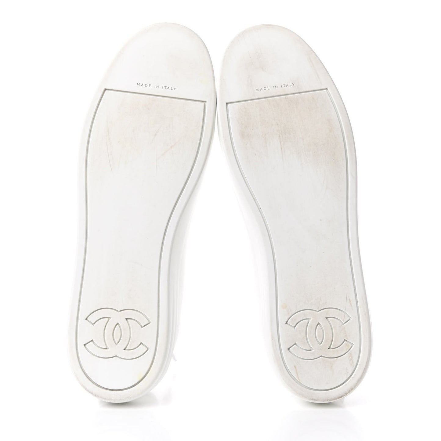 Calfskin Gum Womens CC Sneakers 40 White