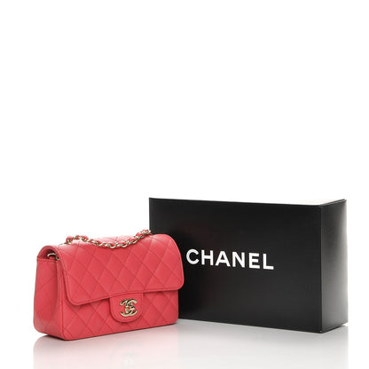 Chanel Caviar Quilted Mini Rectangular Flap Dark Pink 8 of 8