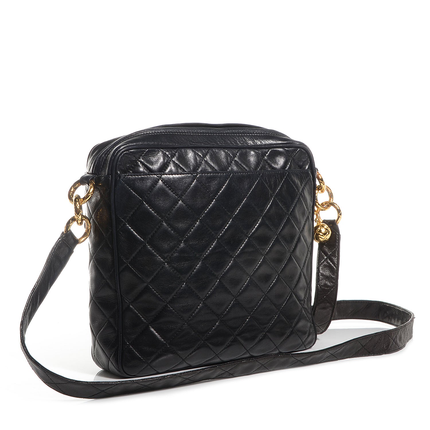 Chanel Lambskin Quilted Shoulder Bag Black 3 of 9