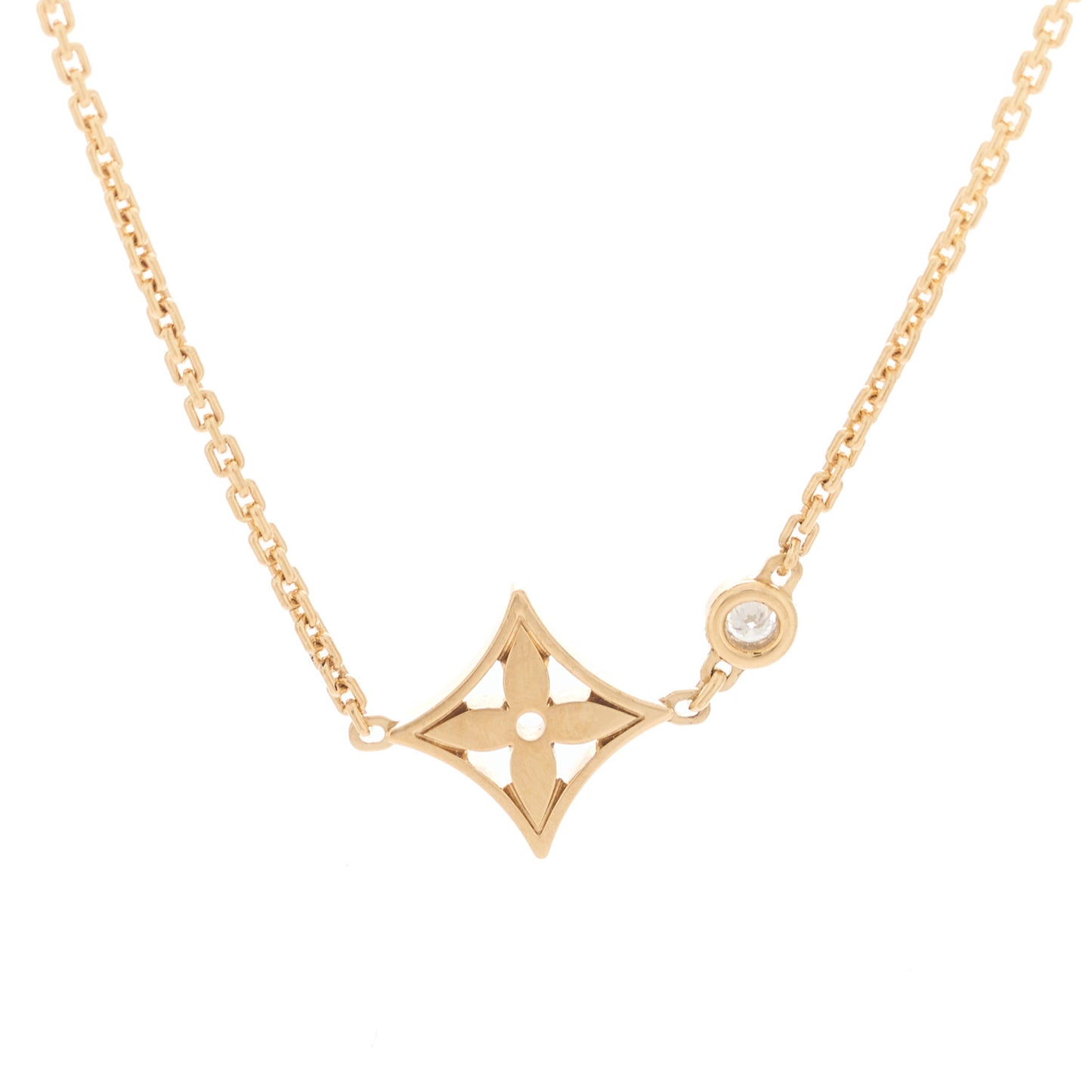 18K Pink Gold Diamond Idylle Blossom Pendant Necklace