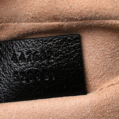 Gucci Monogram Matelasse Diagonal Small GG Marmont Chain Shoulder Bag Beige Black 7 of 12