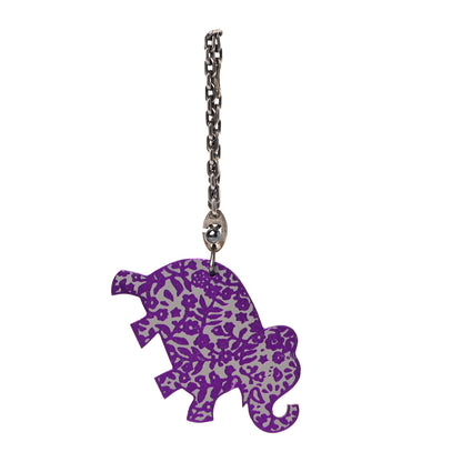 Hermes Lucky Haati Elephant Key Chain Purple 1 of 4