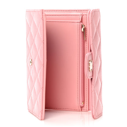 Chanel Caviar Quilted Medium Flap Wallet Pink 5 of 11