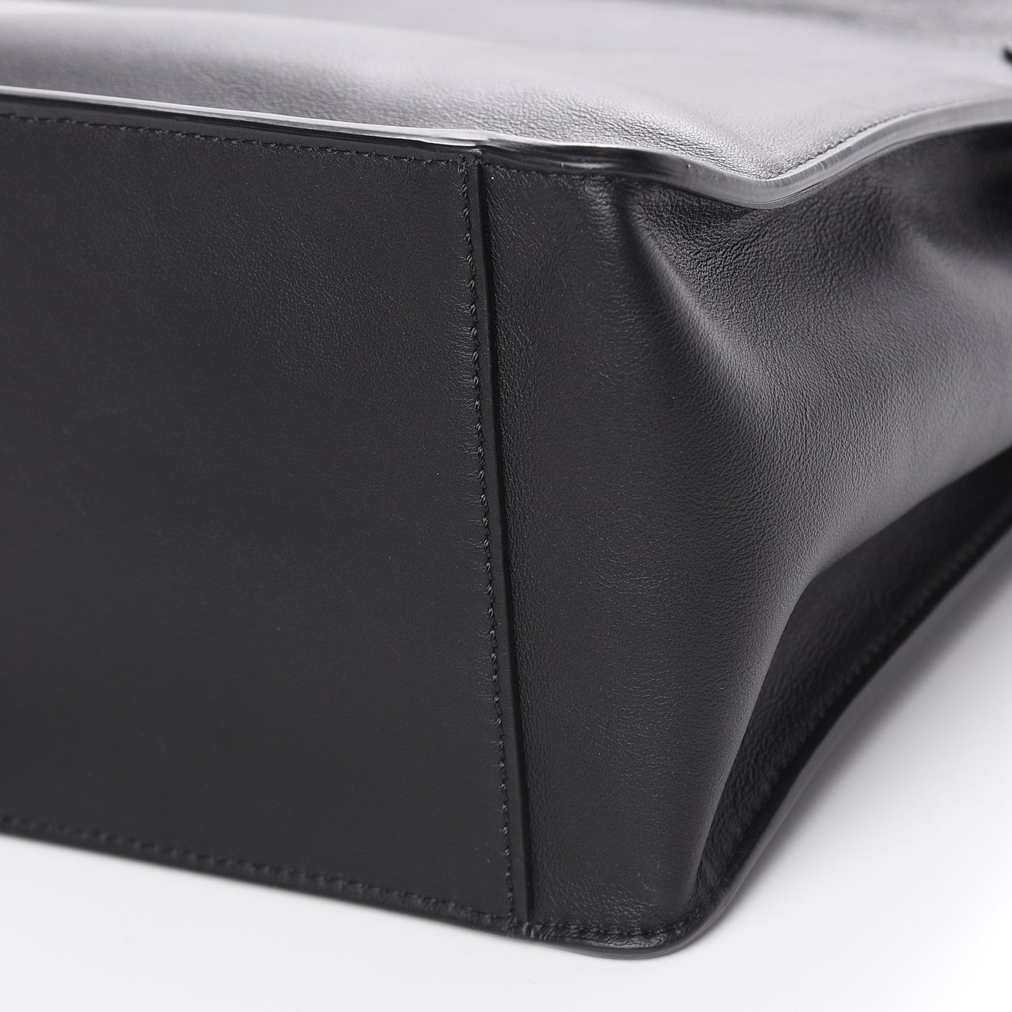 Vitello Grace Bi-Color FF 1974 Embossed Flip Tote Black Maya