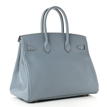 Hermes Epsom Birkin 35 Bleu Lin 3 of 10