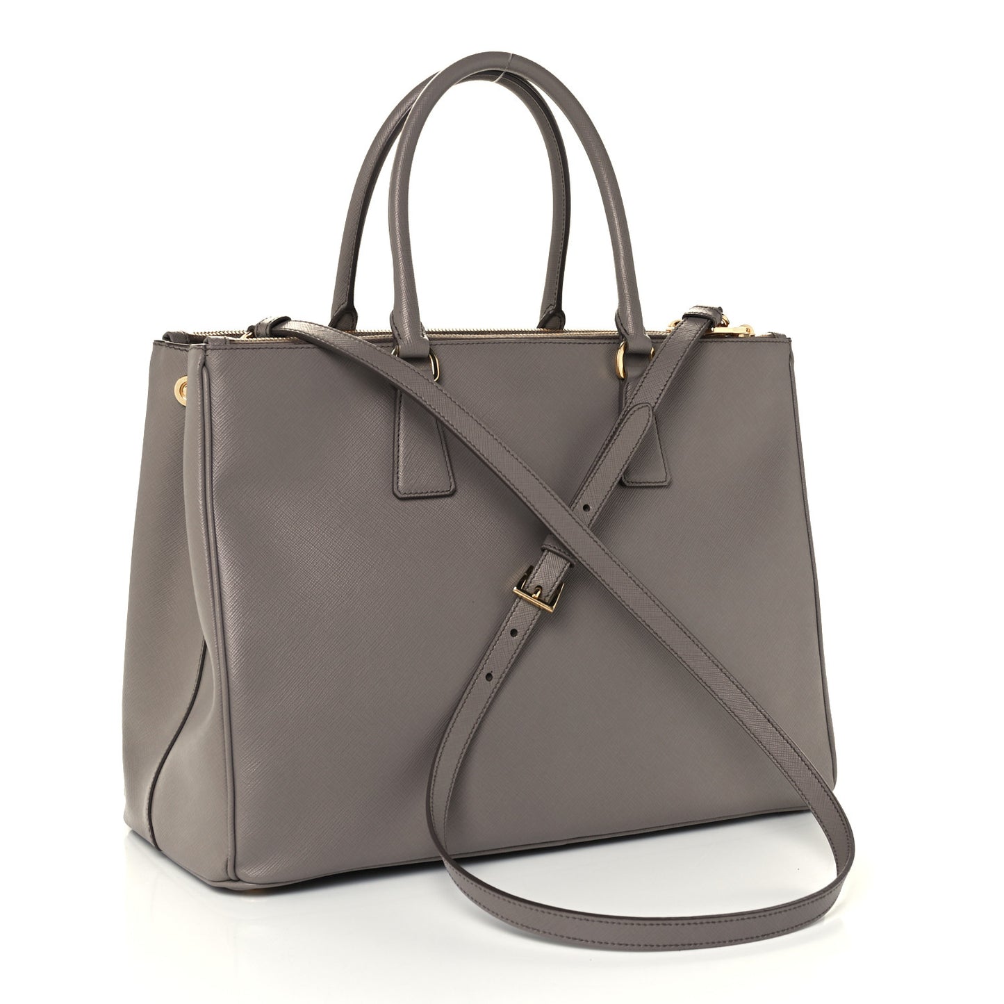 Saffiano Large Galleria Double Zip Tote Argilla