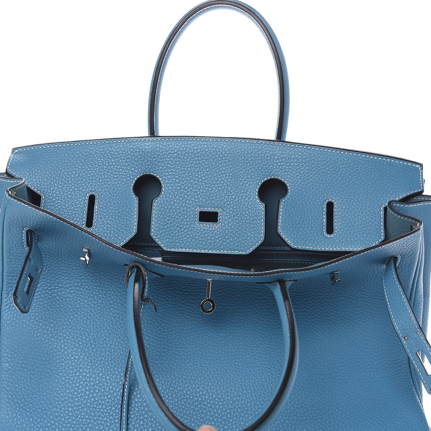 Taurillon Clemence Birkin 35 Blue Jean