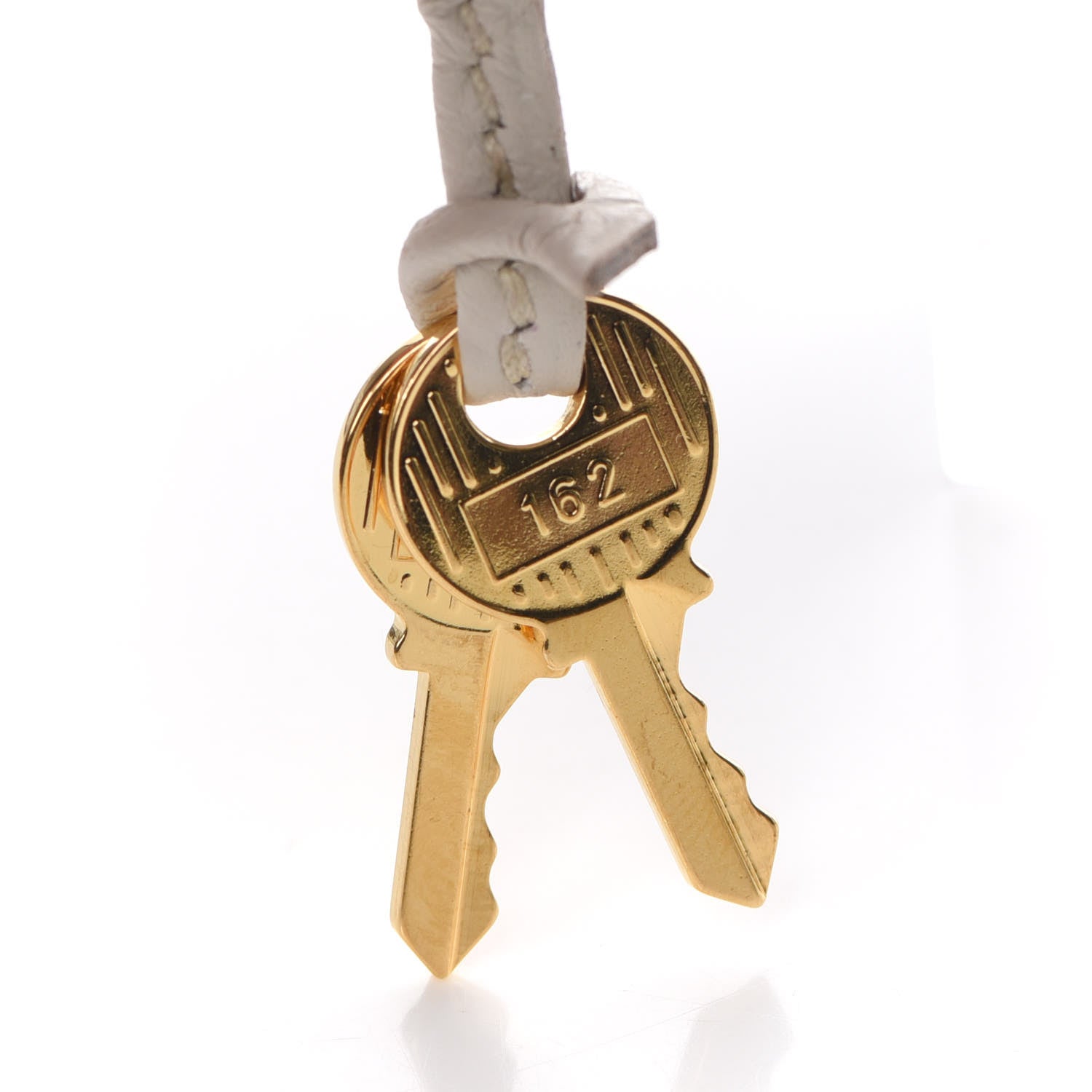 Hermes Togo Lock and Key Clochette Set Craie 3 of 5