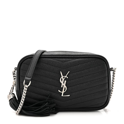 Saint Laurent Grain De Poudre Matelasse Monogram Mini Lou Camera Bag Black 1 of 11