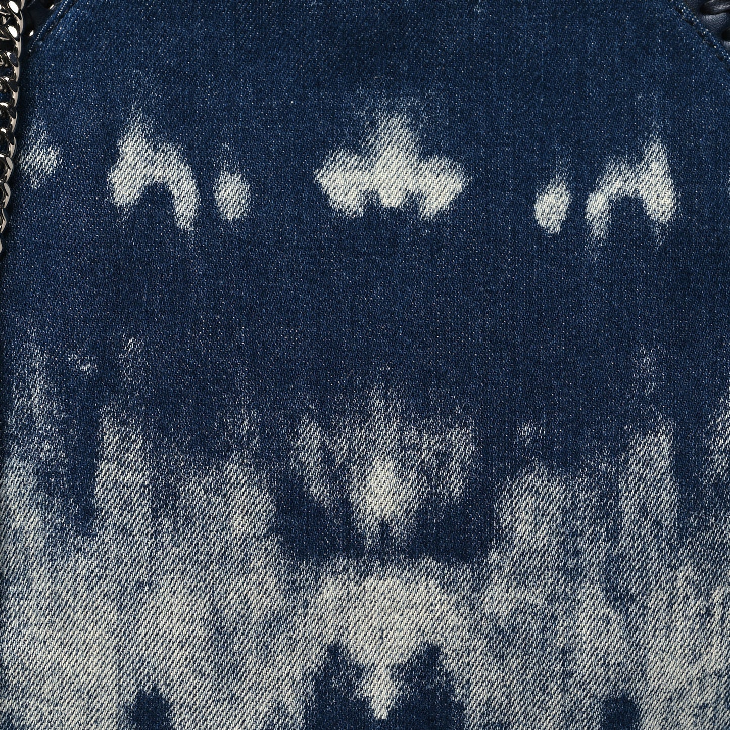 Tie Dye Denim Mini Falabella Fold Over Tote Indigo