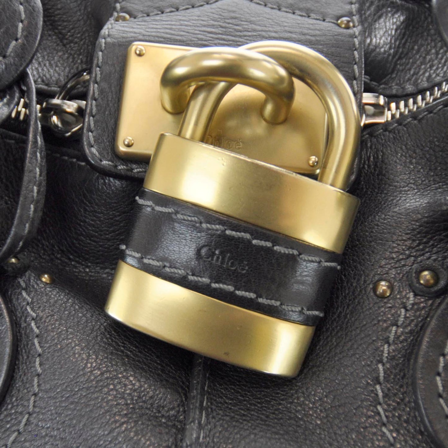 Leather Paddington Tote Black