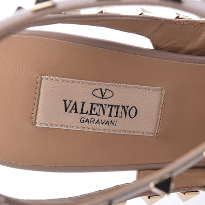 Valentino Garavani Patent Rockstud Ankle Strap Pumps 39 Poudre 6 of 9