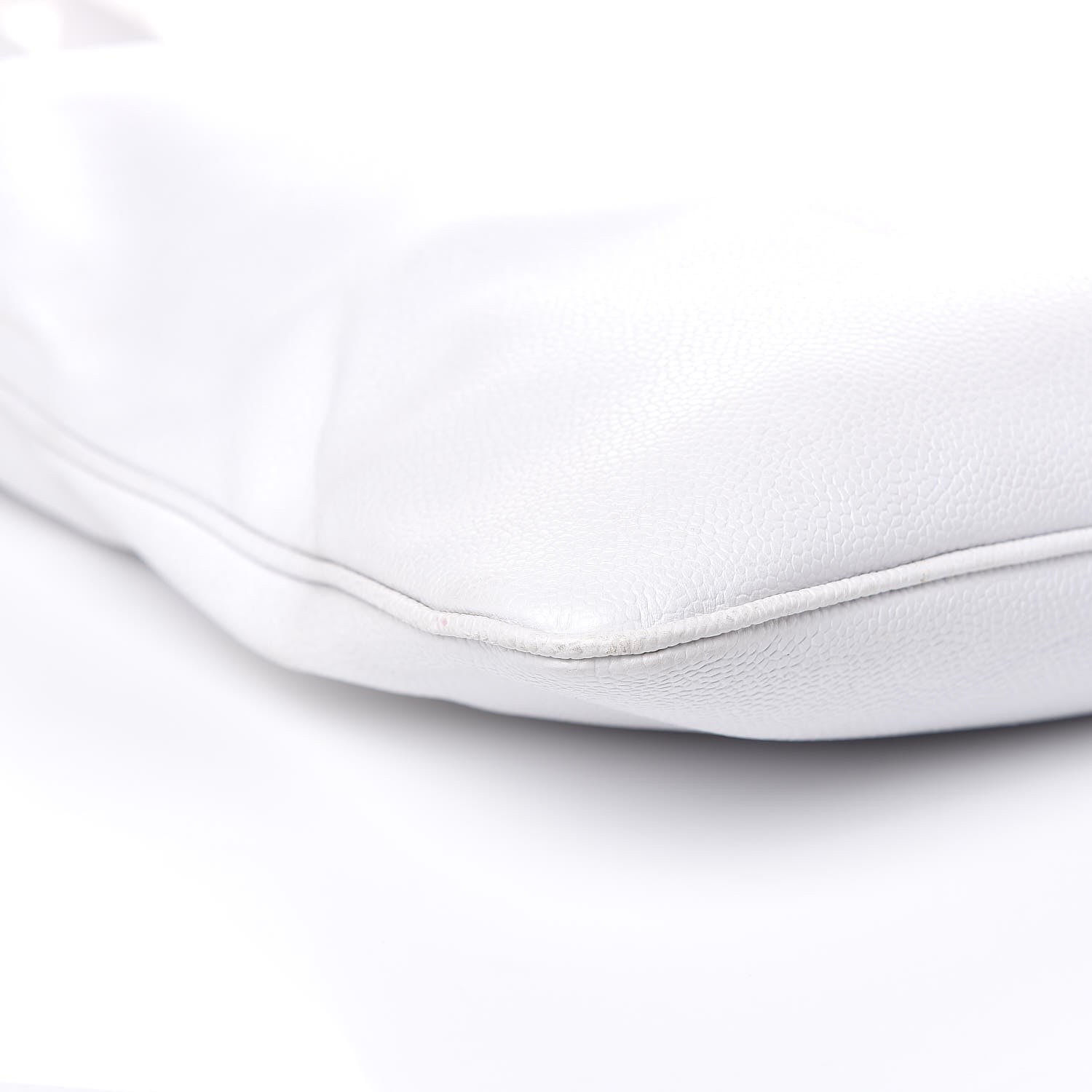 Chanel Caviar Large CC Shoulder Bag White 7 of 16