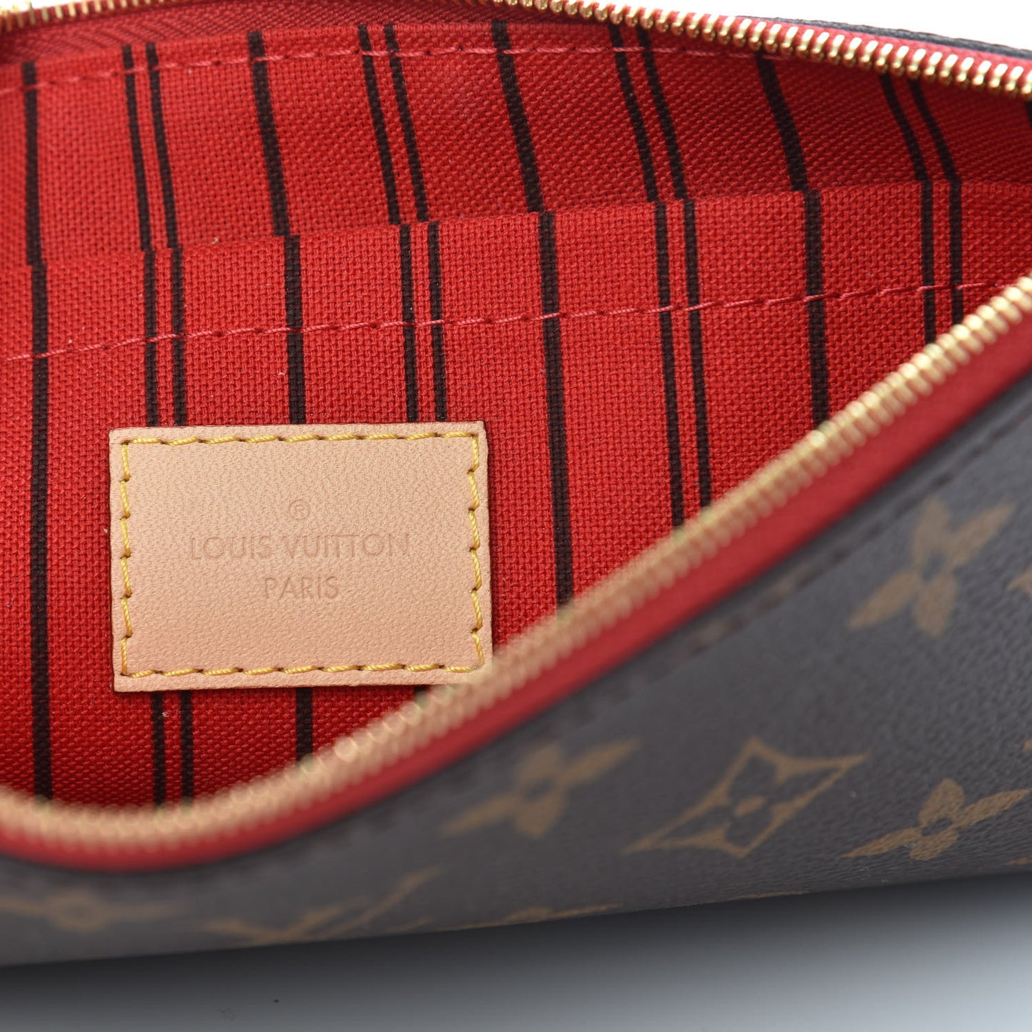 Monogram Neverfull MM GM Pochette Cherry