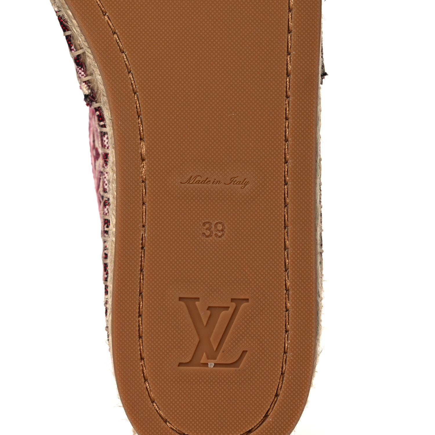Louis Vuitton Jacquard Since 1854 Starboard Espadrille Flats 39 Bordeaux 6 of 8