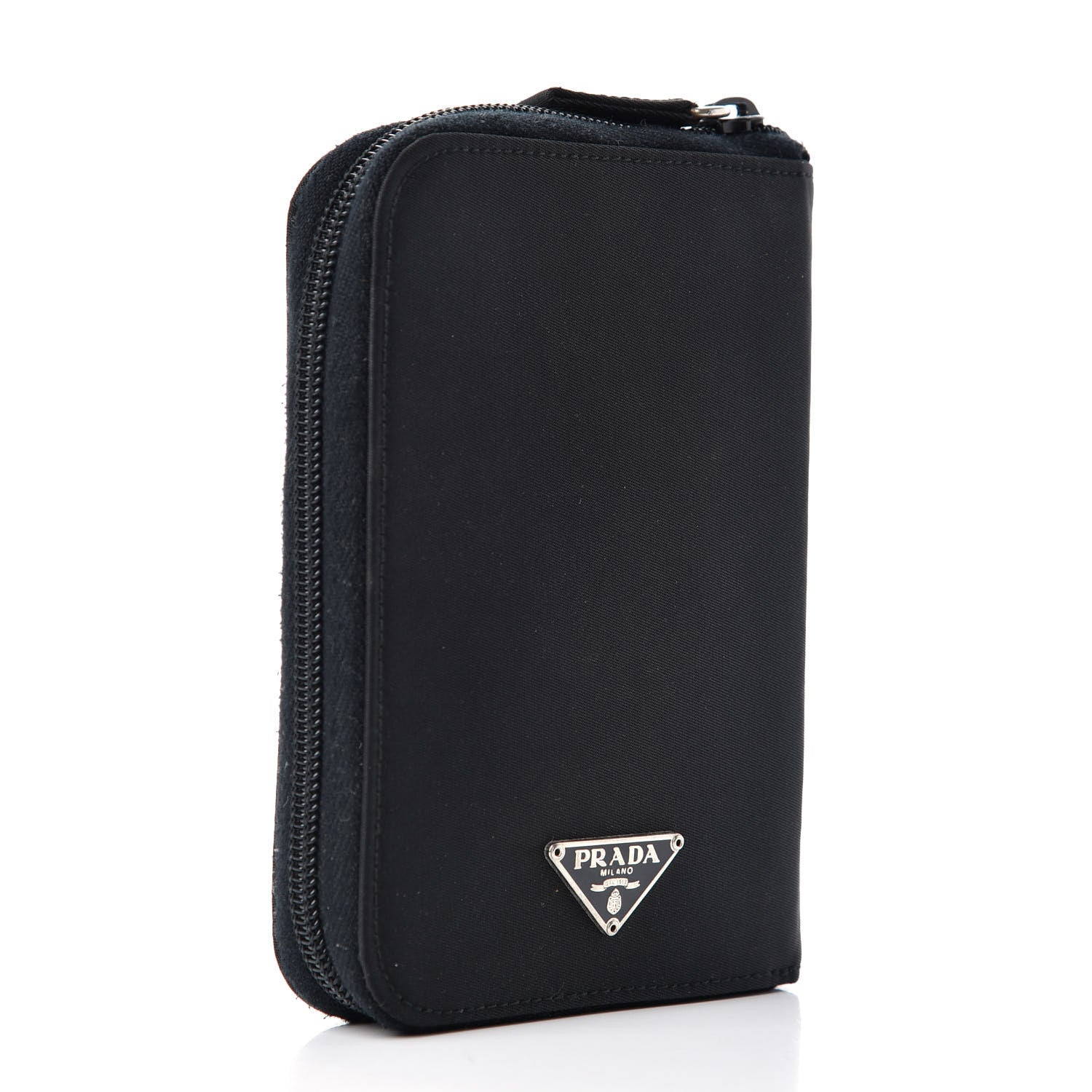 Prada Tessuto Nylon Zip Around Agenda Holder Black 3 of 9