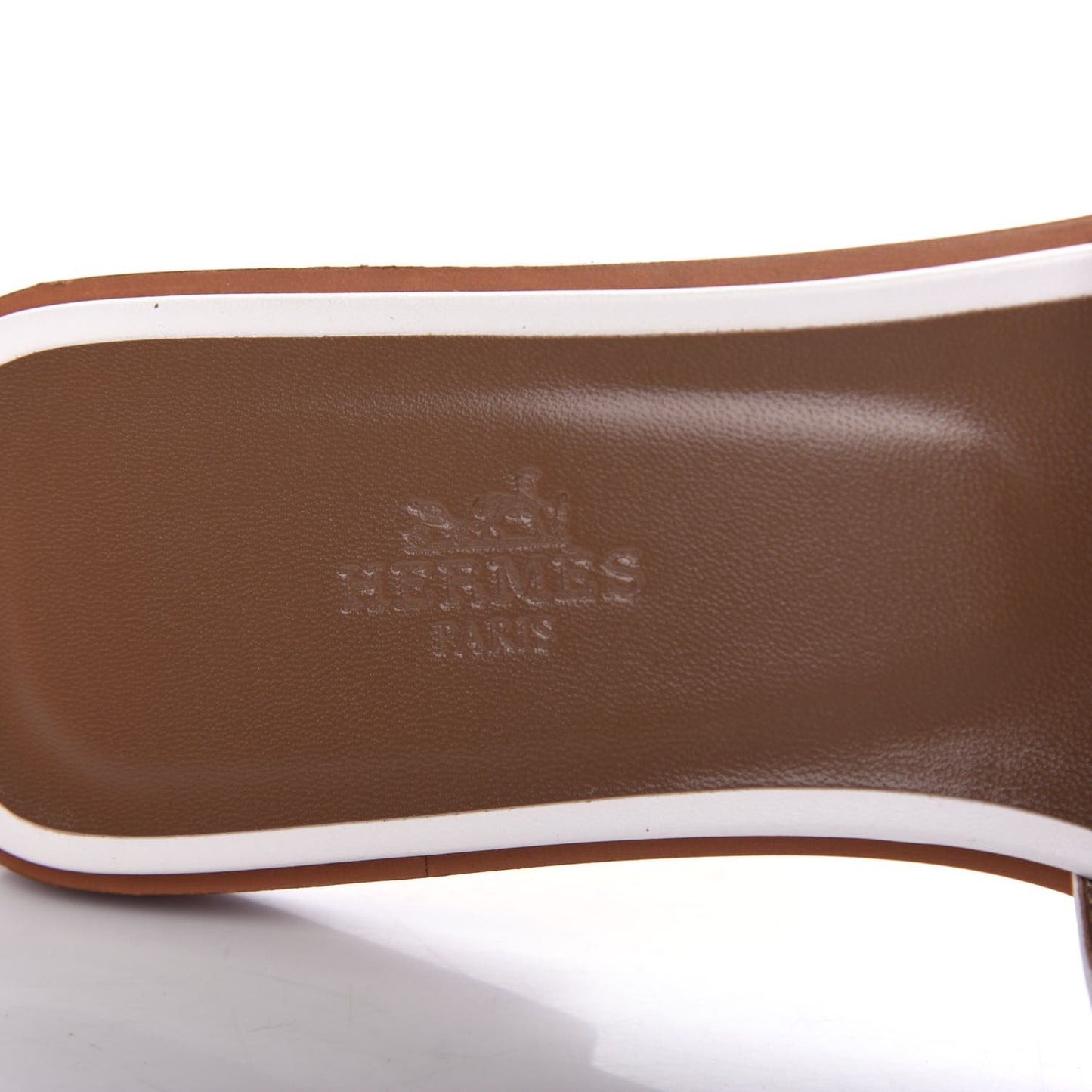 Box Calfskin Oran Sandals 37 White