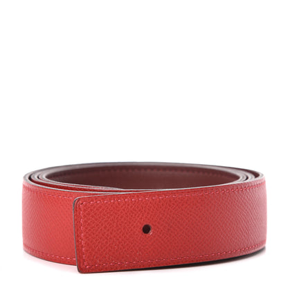 Hermes Epsom Swift 32mm Belt Strap 80 Rouge Casaque Rouge H 1 of 6