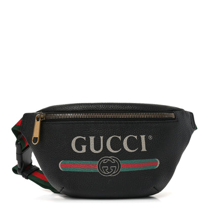 Gucci Grained Calfskin Small Logo Belt Bag Black 1 of 10