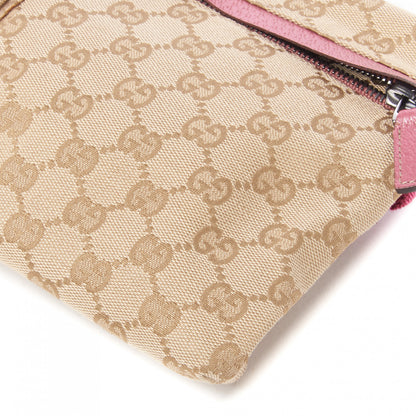 Gucci GG Monogram Web Double Pocket Belt Bag Pink 6 of 14