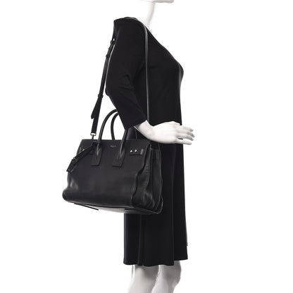 Saint Laurent Grained Calfskin Small Supple Sac De Jour Black 3 of 10