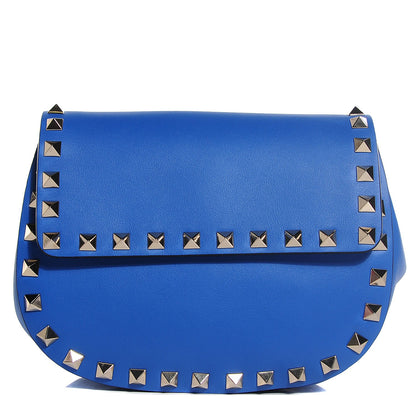 Valentino Garavani Vitello Mini Rockstud Crossbody Saddle Bag Light Sapphire 1 of 8