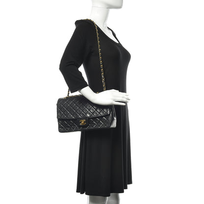 Chanel Lambskin Quilted Medium Single Flap Black 2 of 16