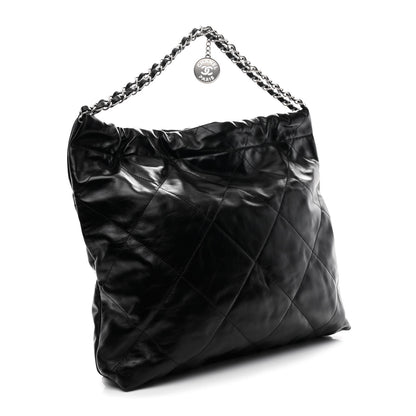 Chanel Shiny Calfskin Quilted Chanel 22 Black 4 of 12