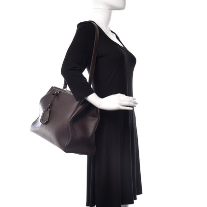 Fendi Vitello Elite Regular 2Jours Tote Caffe Noir 2 of 22