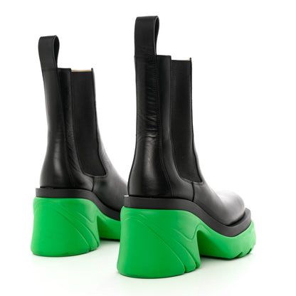 Bottega Veneta Calfskin The Flash Chelsea Boots 36.5 Black Grass 4 of 10