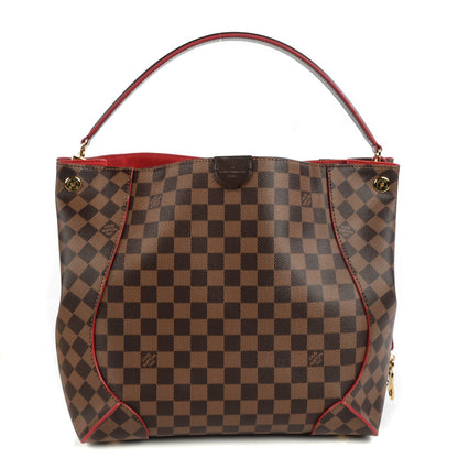 Louis Vuitton Damier Ebene Caissa Hobo Cherry 1 of 8