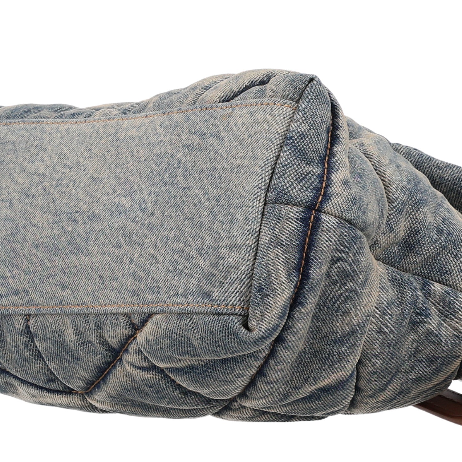 Saint Laurent Denim Quilted Small Loulou Puffer Monogram Chain Satchel Blue Cinnamon 10 of 10