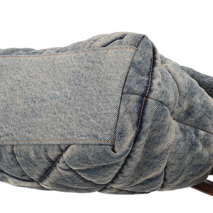 Saint Laurent Denim Quilted Small Loulou Puffer Monogram Chain Satchel Blue Cinnamon 10 of 10