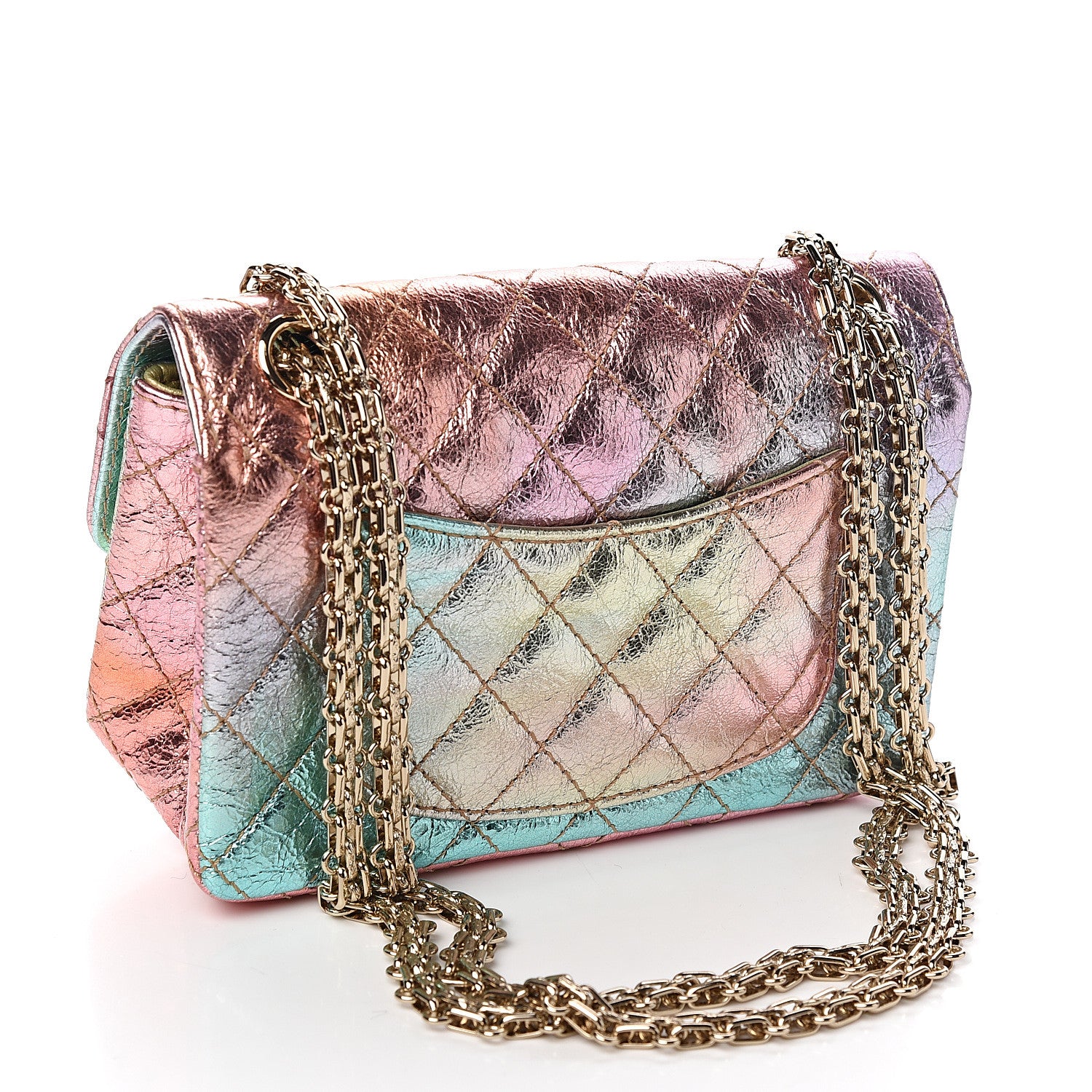 Chanel Metallic Goatskin Quilted Mini 2.55 Reissue Flap Multicolor 2 of 10