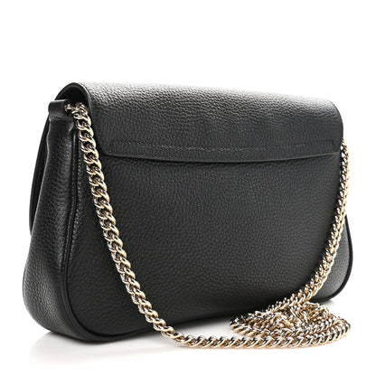 Gucci Pebbled Calfskin Medium Soho Flap Crossbody Black 3 of 10