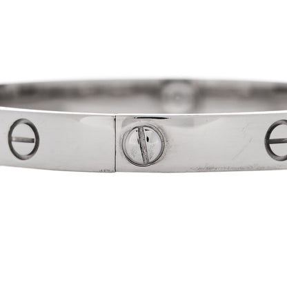 Cartier 18K White Gold LOVE Bracelet 18 5 of 7