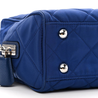 Prada Nylon Tessuto Impuntu Quilted Shoulder Bag Bluette 9 of 11