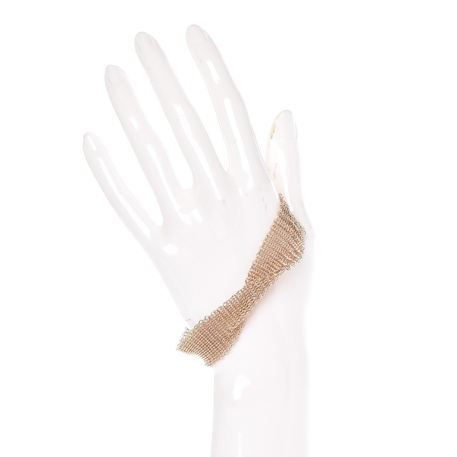 Tiffany 18K Rose Gold Elsa Peretti Mesh Narrow Bracelet S 2 of 4