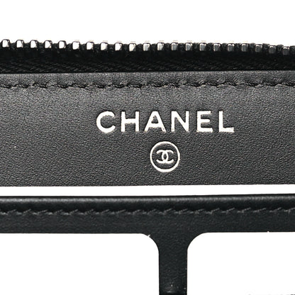 Chanel Glazed Aged Calfskin Quilted Reissue Large Gusset Zip Around Wallet So Black 6 of 8