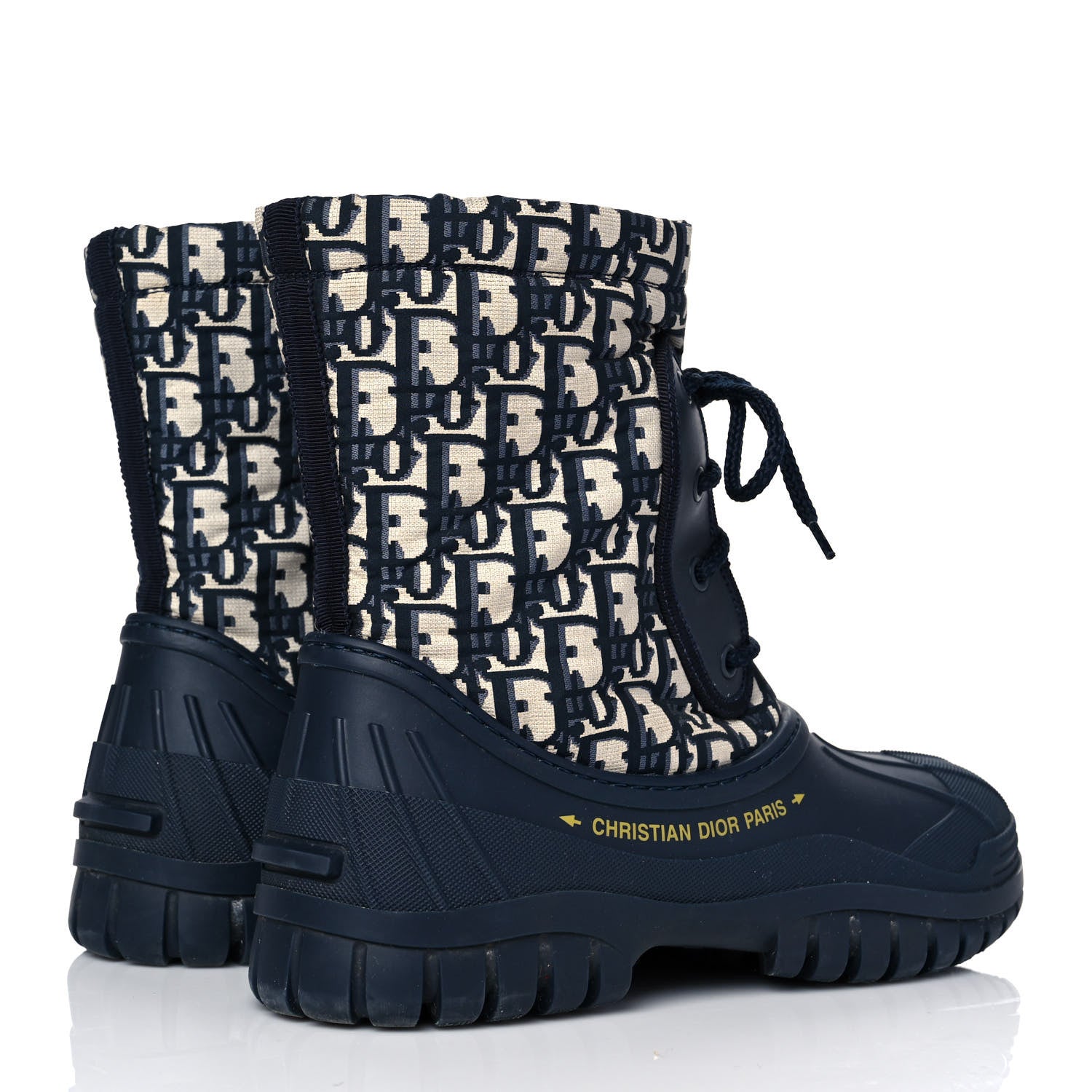 Christian Dior Oblique Nylon D-Venture Boots 37 Deep Blue 4 of 7