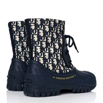 Christian Dior Oblique Nylon D-Venture Boots 37 Deep Blue 4 of 7