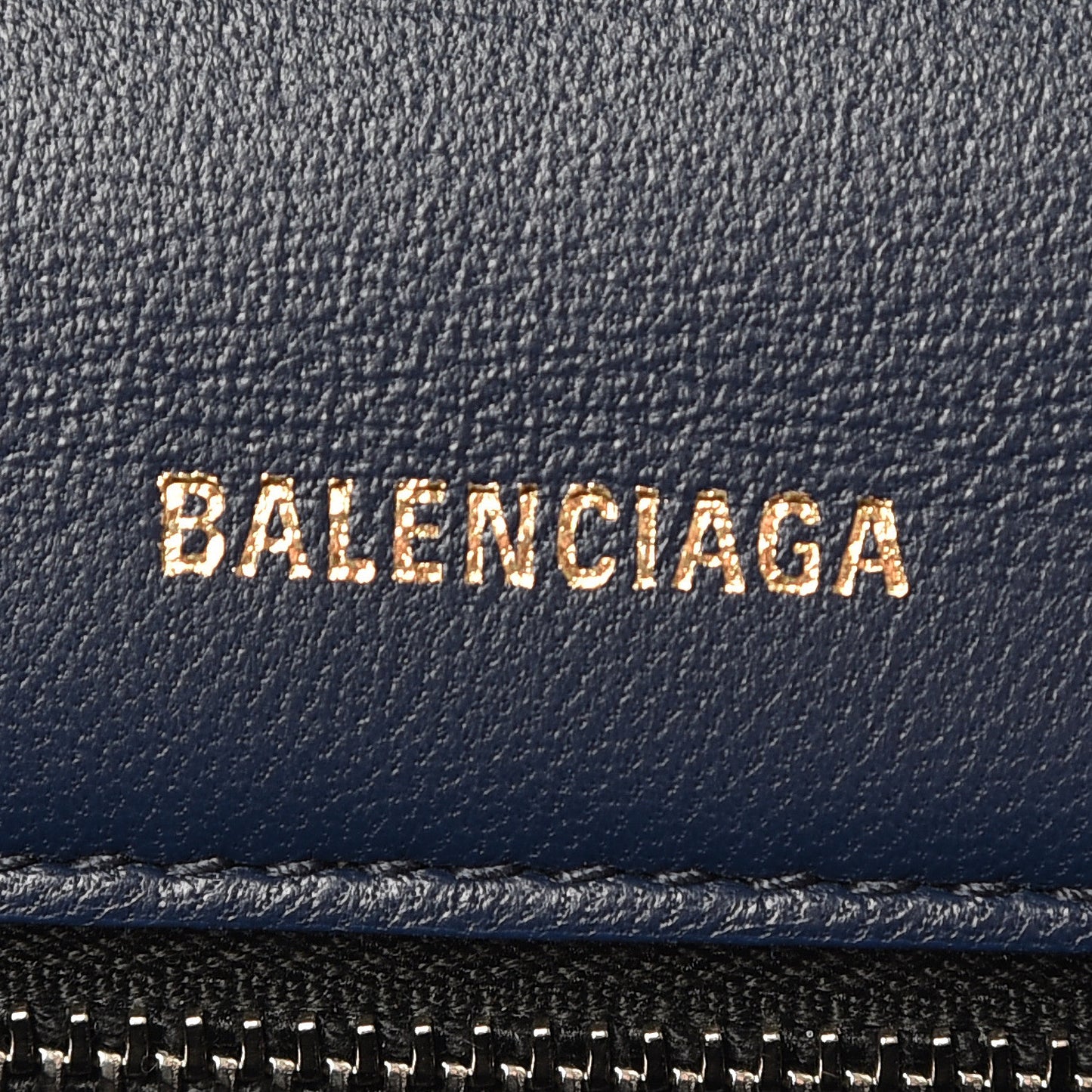 Grained Calfskin Logo Print S Ville Day Bag Bleu Canopee