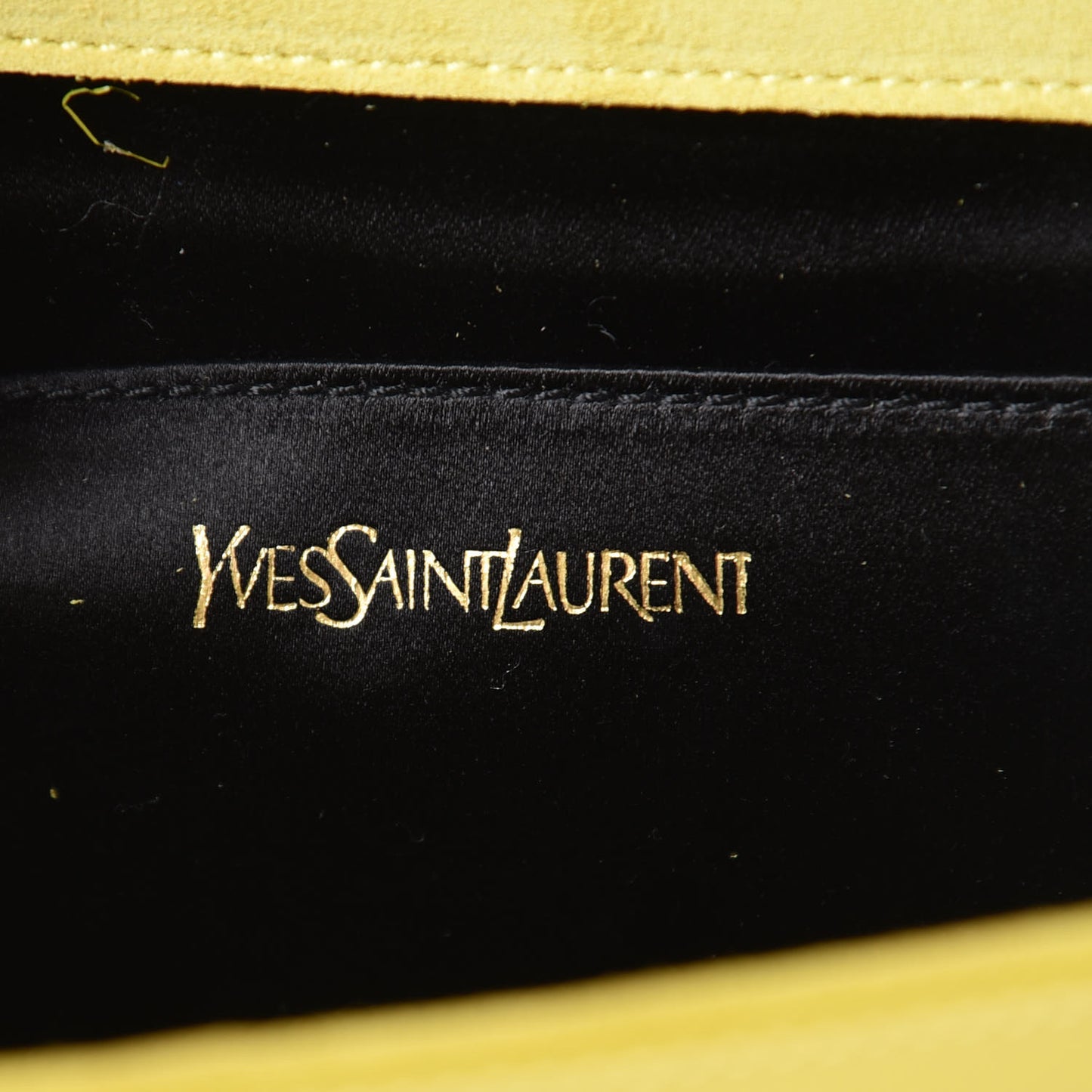 Patent Calfskin Monogram Large Belle De Jour Clutch Yellow