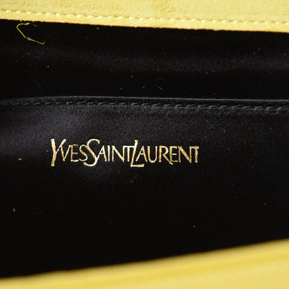 Saint Laurent Patent Calfskin Monogram Large Belle De Jour Clutch Yellow 6 of 9