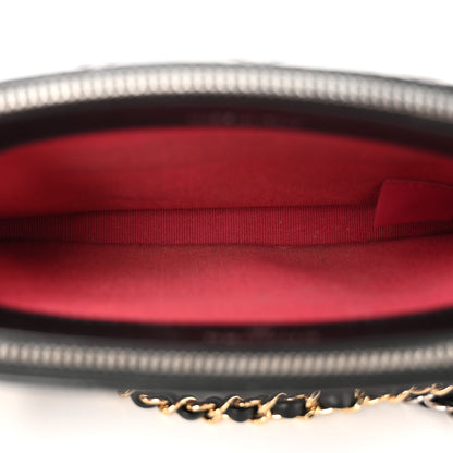 Chanel Aged Calfskin Quilted Small Gabrielle Clutch With Chain Black 5 of 11