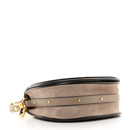 Chloe Calfskin Suede Small Nile Bracelet Bag Motty Grey 4 of 12