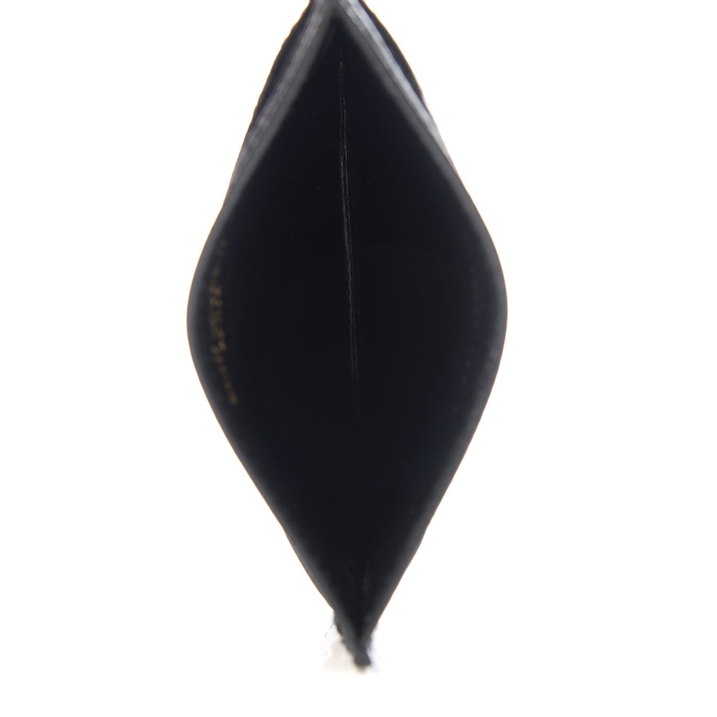 Grain De Poudre Matelasse Chevron Monogram Credit Card Case Black