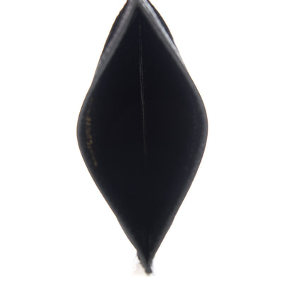 Saint Laurent Grain De Poudre Matelasse Chevron Monogram Credit Card Case Black 5 of 8