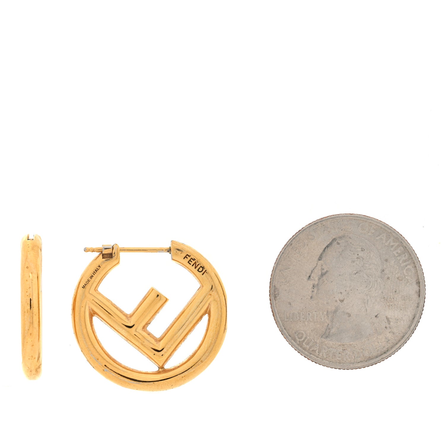 Fendi Metal F is Fendi Hoop Earrings Gold 2 of 5