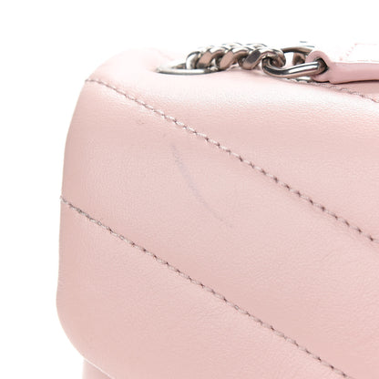 Saint Laurent Calfskin Y Quilted Monogram Small Loulou Chain Satchel Rose Antic 10 of 13